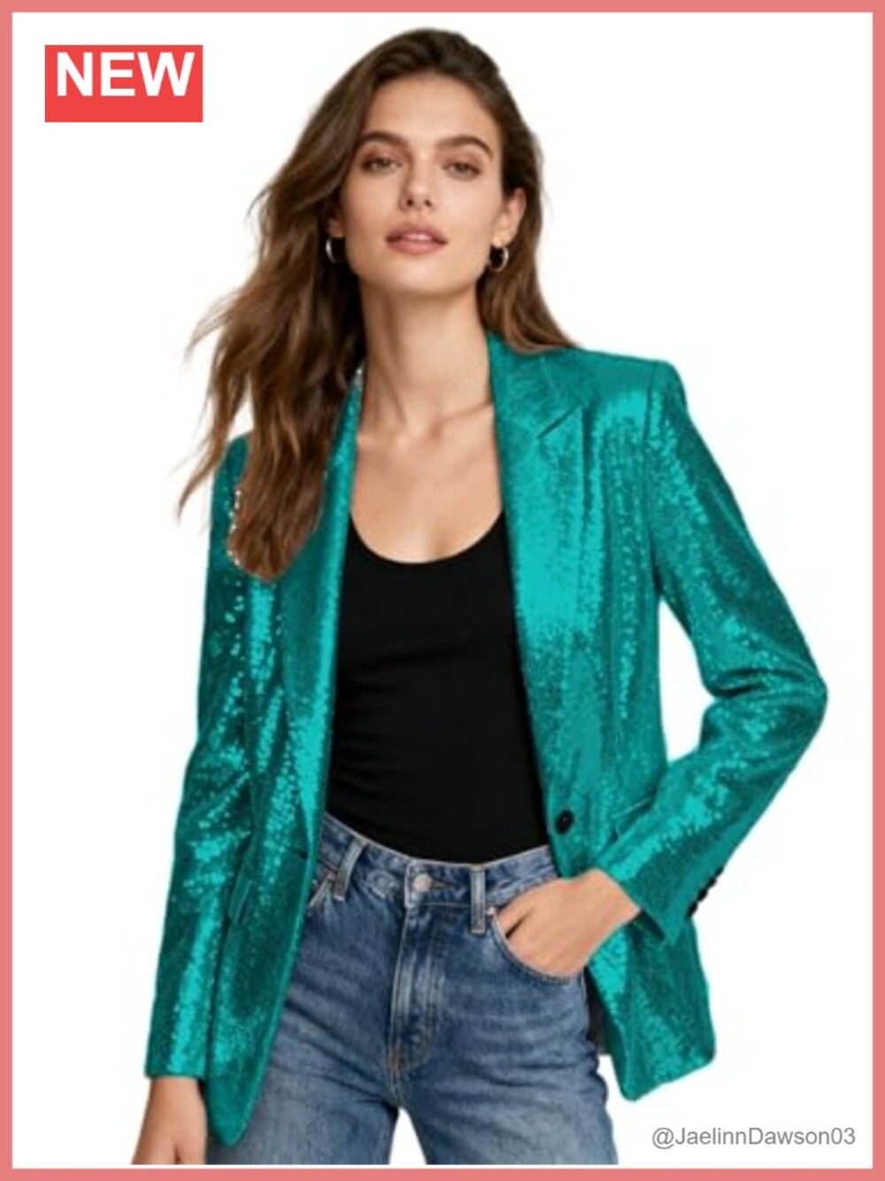 Womens Sequin Blazer Jacket Open Front Sparkly Party Coat Long Sleeve